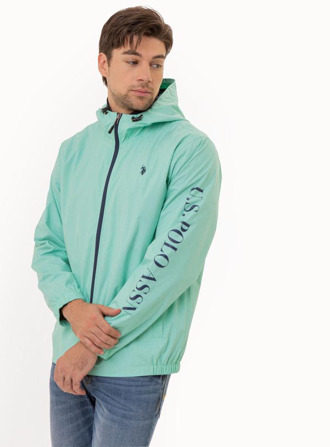 USPA HEATHERED HOODED WINDBREAKER On Sale