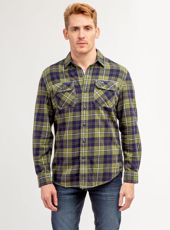 USPA HEAVY TWILL PLAID SHIRT WITH CHEST POCKETS For Sale