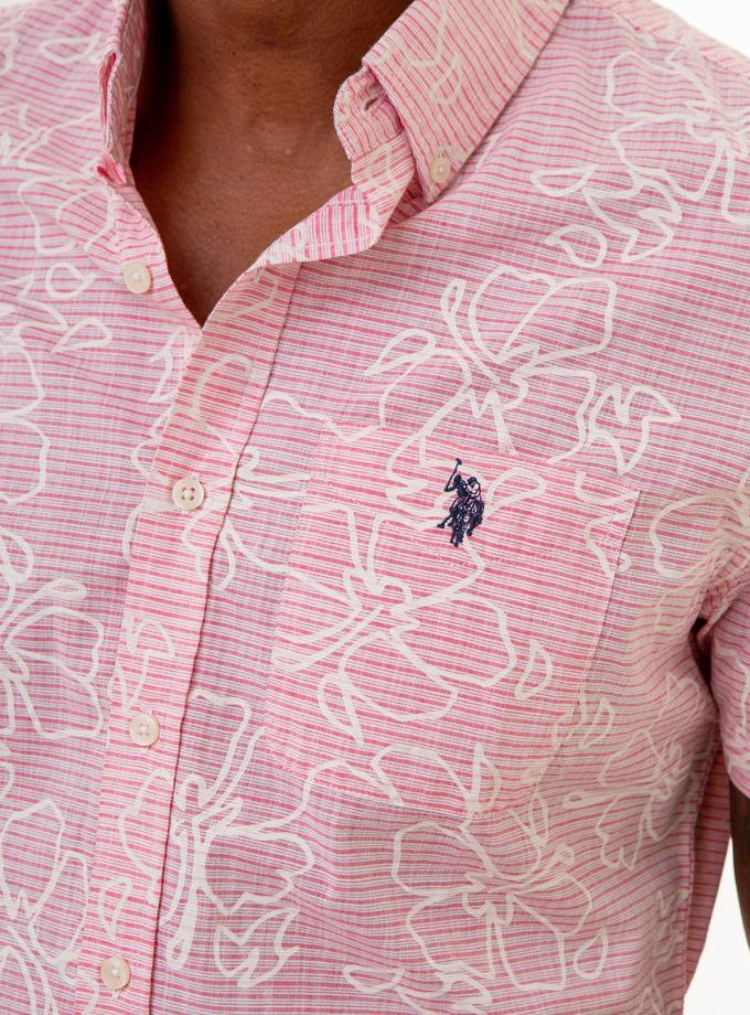 USPA HIBISCUS SLUB POPLIN SHIRT WITH POCKET Same Day Delivery