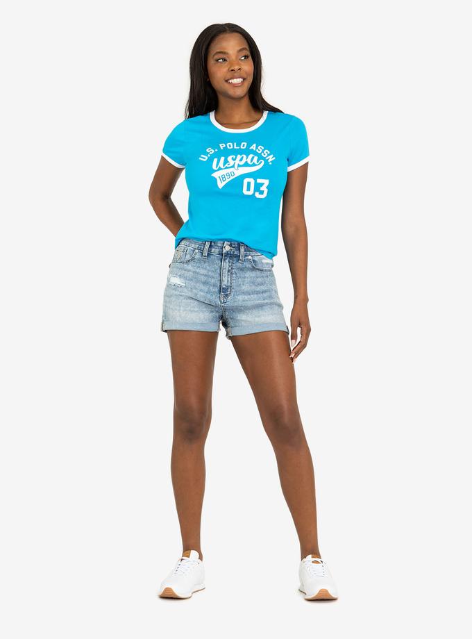 USPA HIGH RISE CURVY CUFF SHORTS On Sale