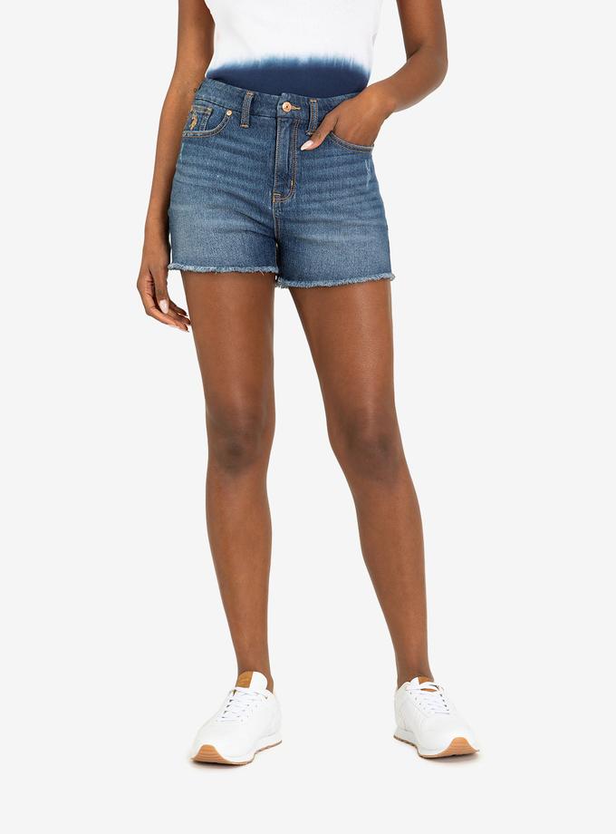 USPA HIGH RISE CURVY SHORTS WITH RAW HEM Best Price