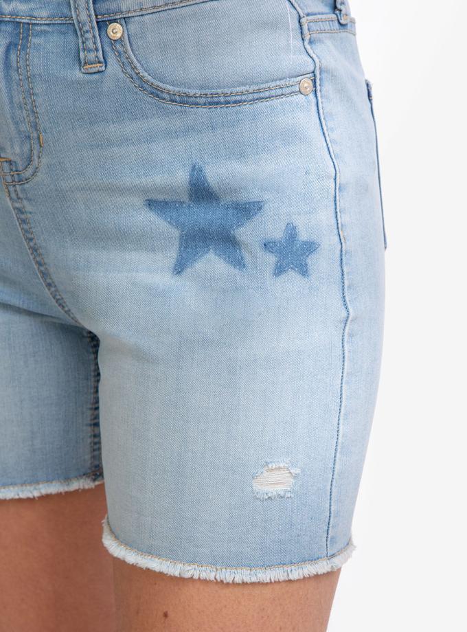 USPA HIGH RISE DESTRUCTED STAR DENIM SHORTS Best Seller