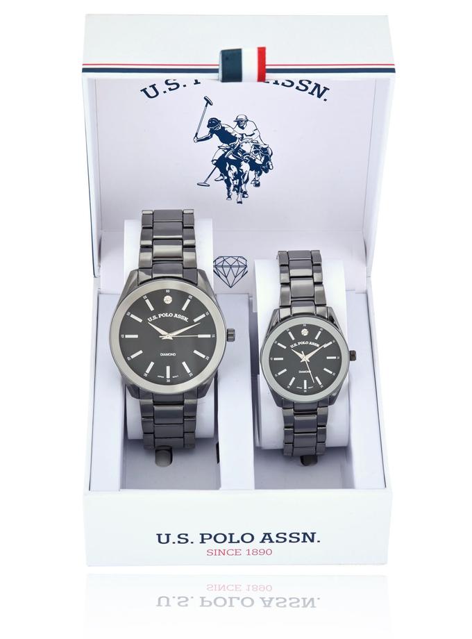 USPA HIS AND HERS CLASSIC LINK WATCH SET New Arrival