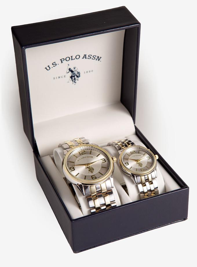 USPA His and Hers Two Tone Bracelet Set Best Buy