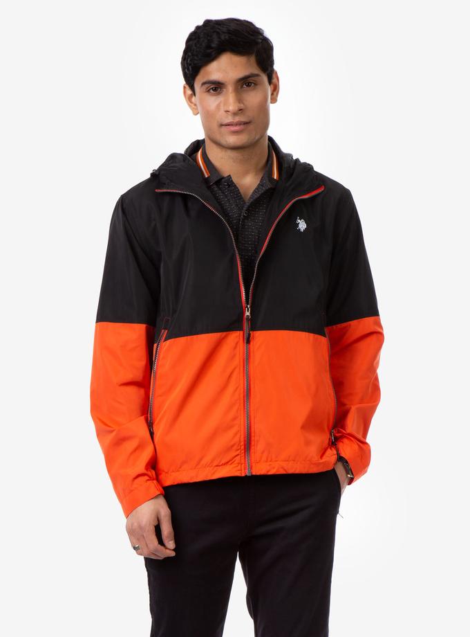 USPA HOODED COLORBLOCK WINDBREAKER High Quality