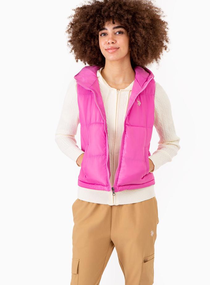 USPA HOODED CROPPED VEST Free shipping