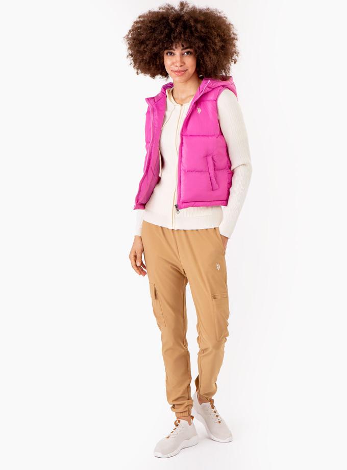 USPA HOODED CROPPED VEST Free shipping