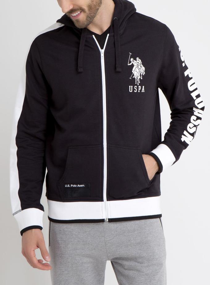 USPA HOODIE WITH RUBBER LOGOS High Quality