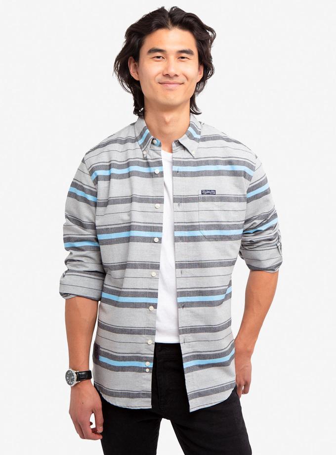 USPA HORIZONTAL STRIPE OXFORD SHIRT On Sale