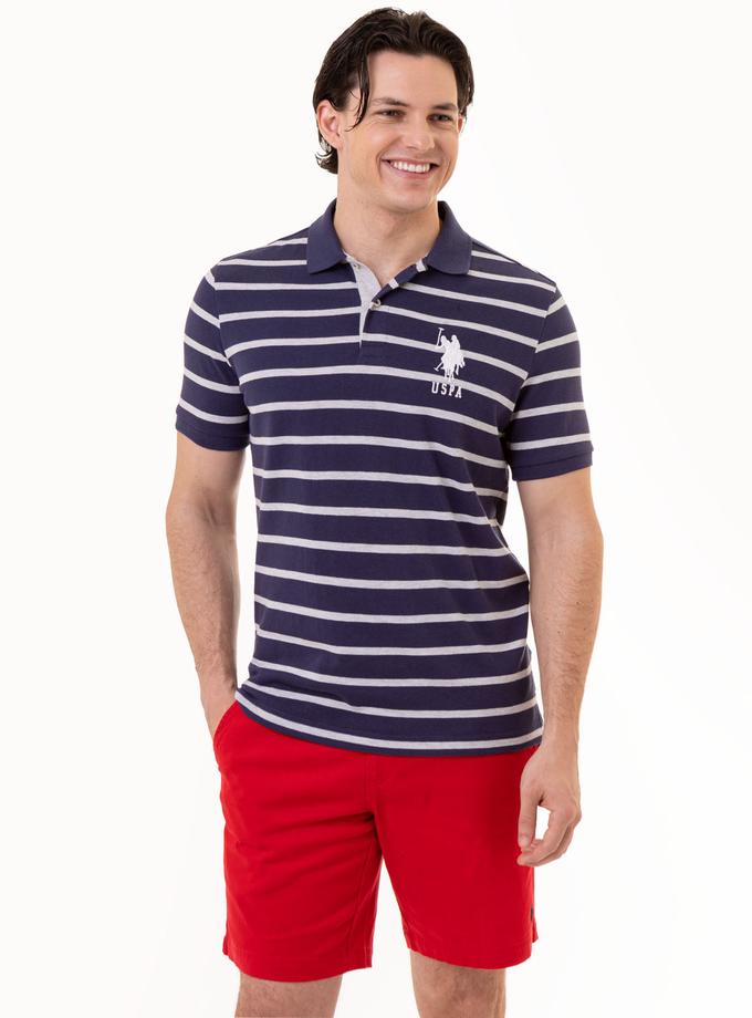 USPA HORIZONTAL STRIPE PIQUE POLO SHIRT On Sale