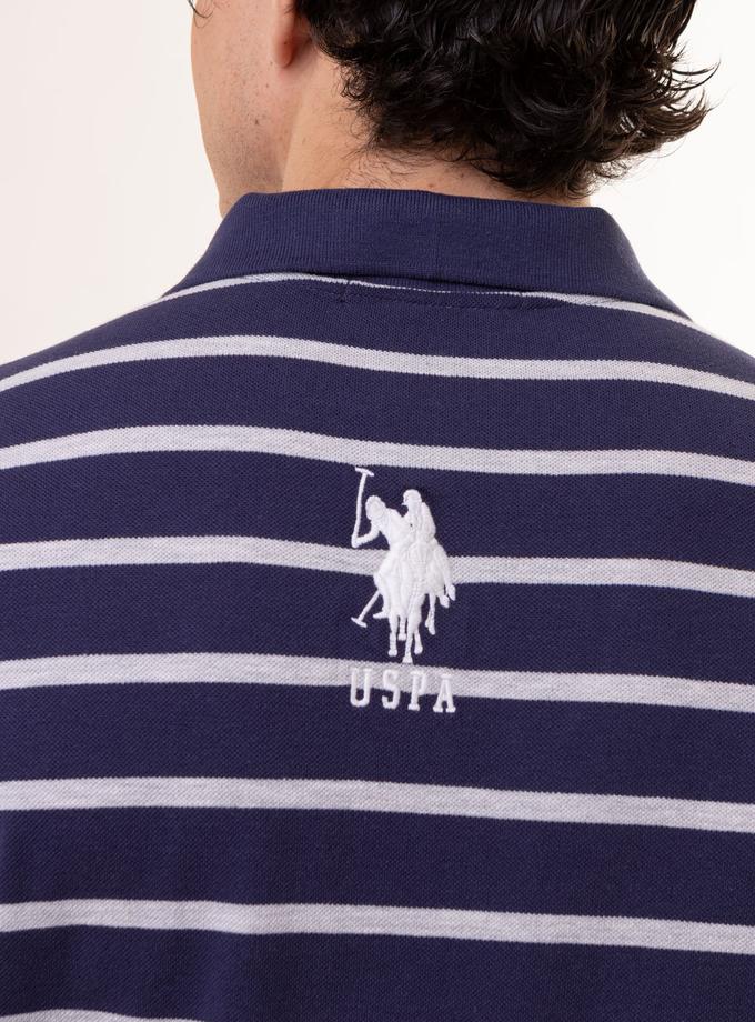 USPA HORIZONTAL STRIPE PIQUE POLO SHIRT On Sale