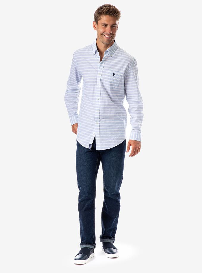 USPA HORIZONTAL STRIPE POPLIN SHIRT For Sale