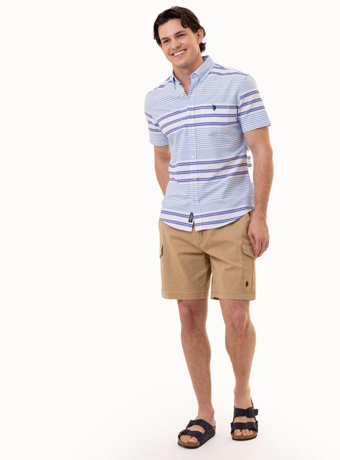 USPA HORIZONTAL STRIPE SHORT SLEEVE OXFORD SHIRT Best Buy