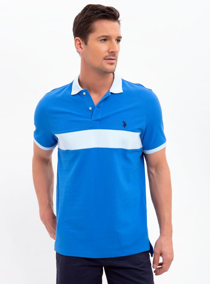 USPA HORIZONTAL STRIPED POLO SHIRT For Sale