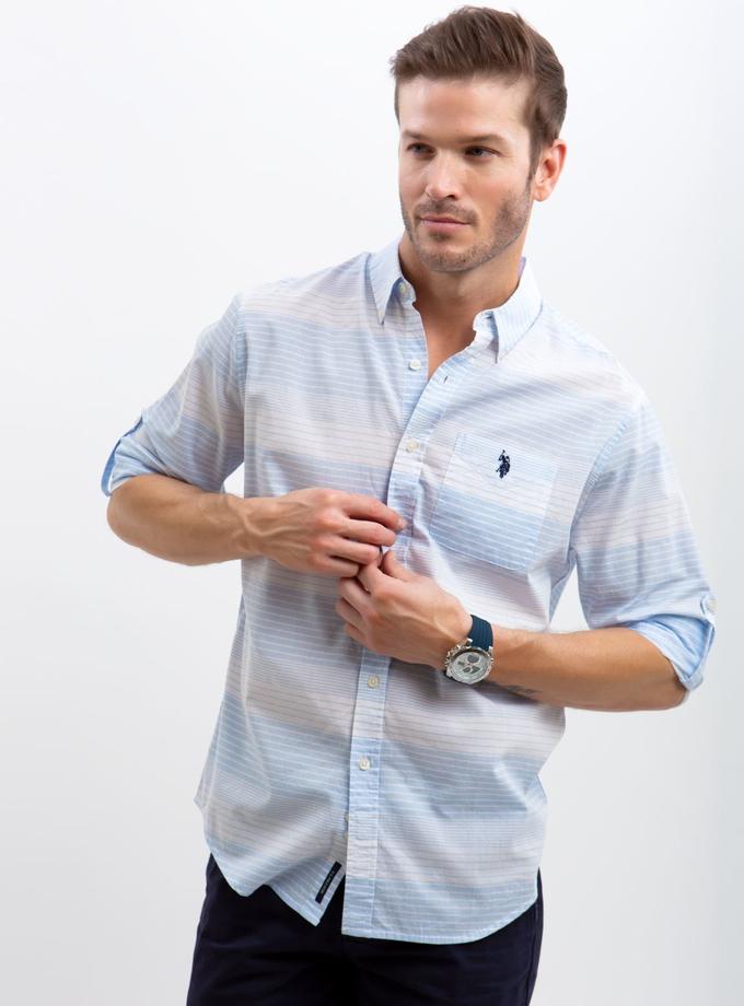 USPA HORIZONTAL STRIPED POPLIN SHIRT On Sale