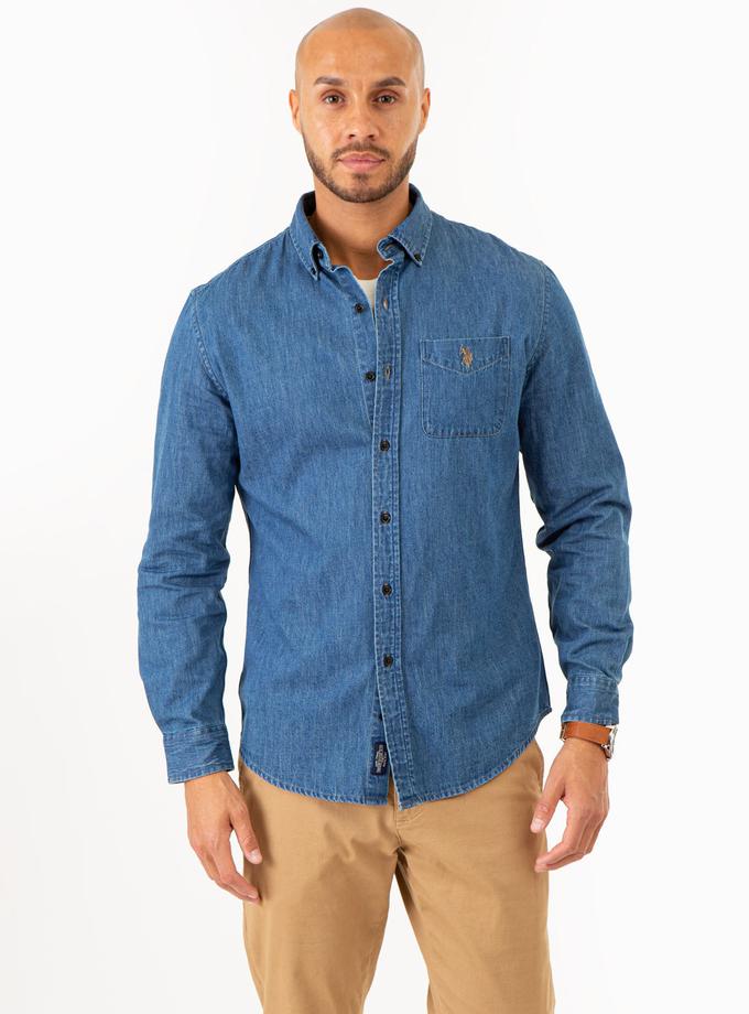 USPA INDIGO LONG SLEEVE DENIM SHIRT Best Price