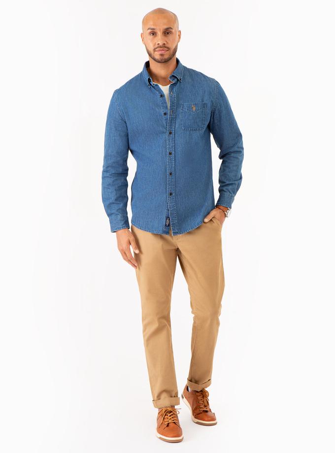 USPA INDIGO LONG SLEEVE DENIM SHIRT Best Price