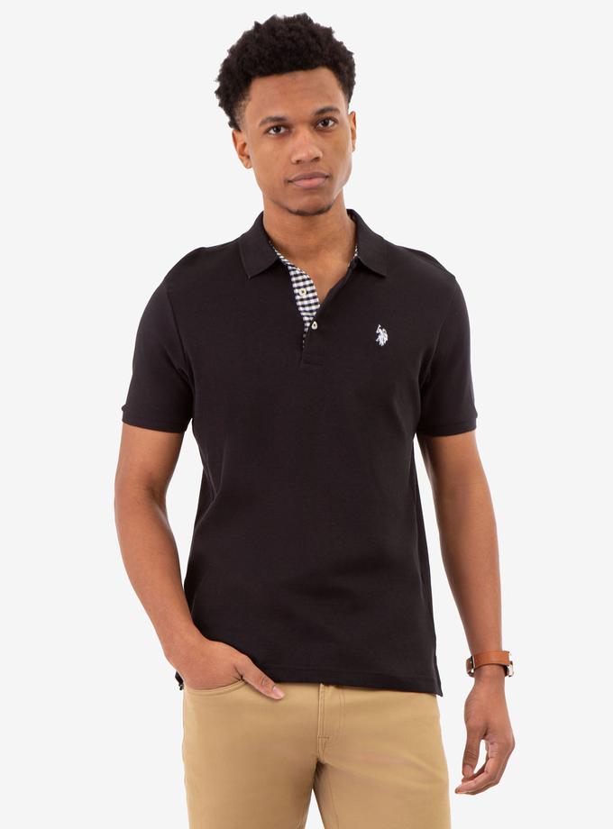 USPA INTERLOCK GINGHAM TRIM POLO SHIRT Best Buy