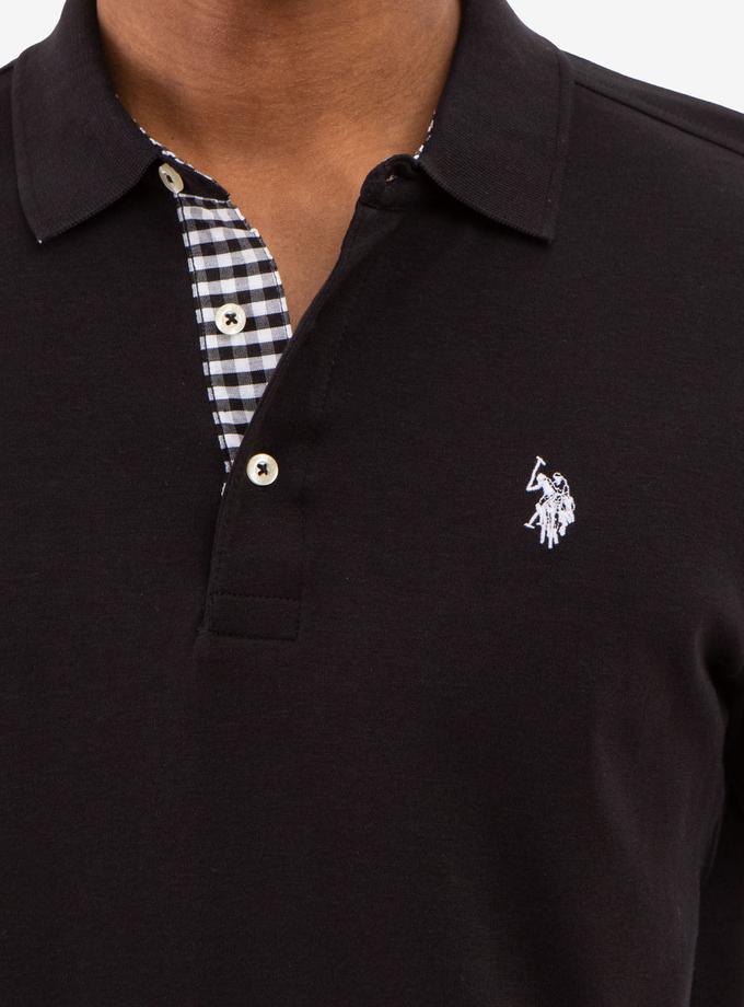 USPA INTERLOCK GINGHAM TRIM POLO SHIRT Best Buy