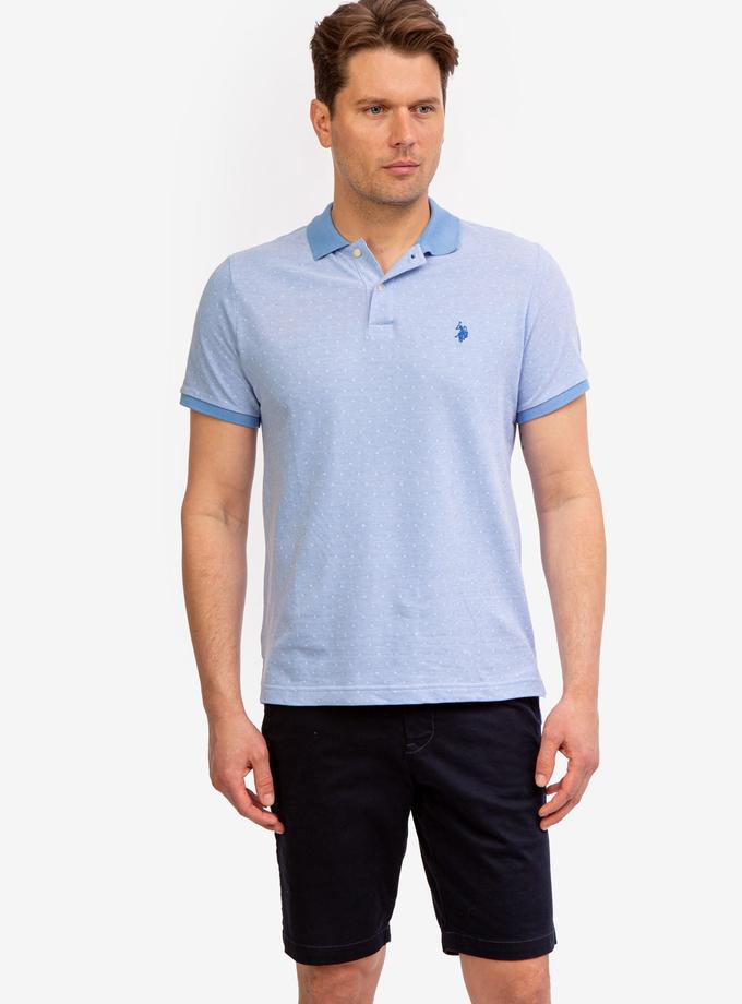 USPA JACQUARD BIRDSEYE PIQUE POLO SHIRT Same Day Delivery