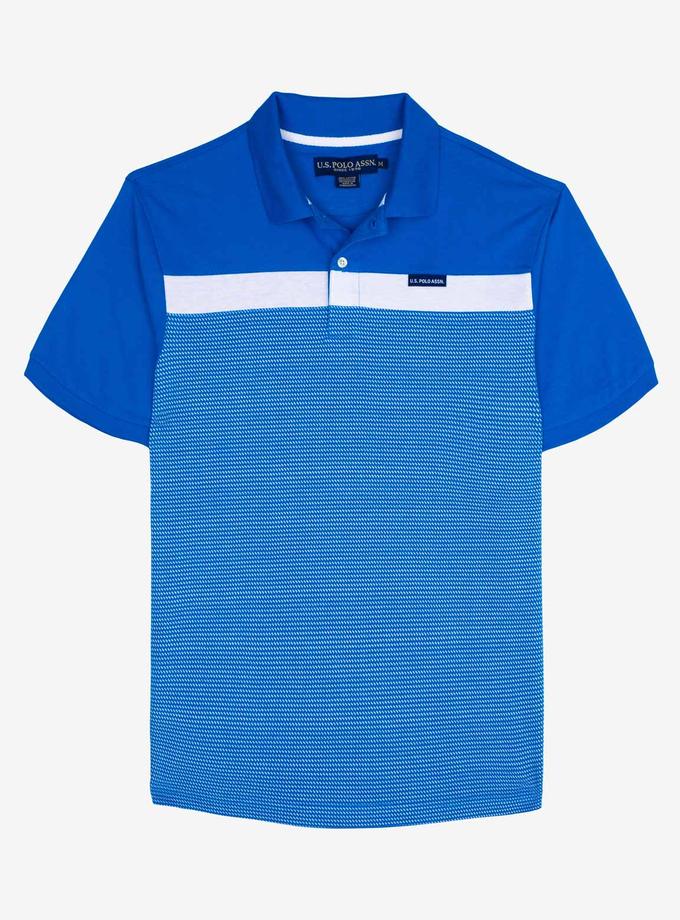 USPA JACQUARD CHEST STRIPE POLO SHIRT Best Buy