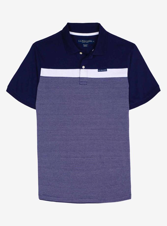 USPA JACQUARD CHEST STRIPE POLO SHIRT Best Buy