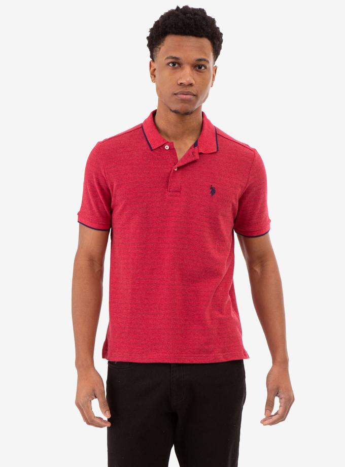 USPA JACQUARD MARLED STRIPE POLO SHIRT New Arrival