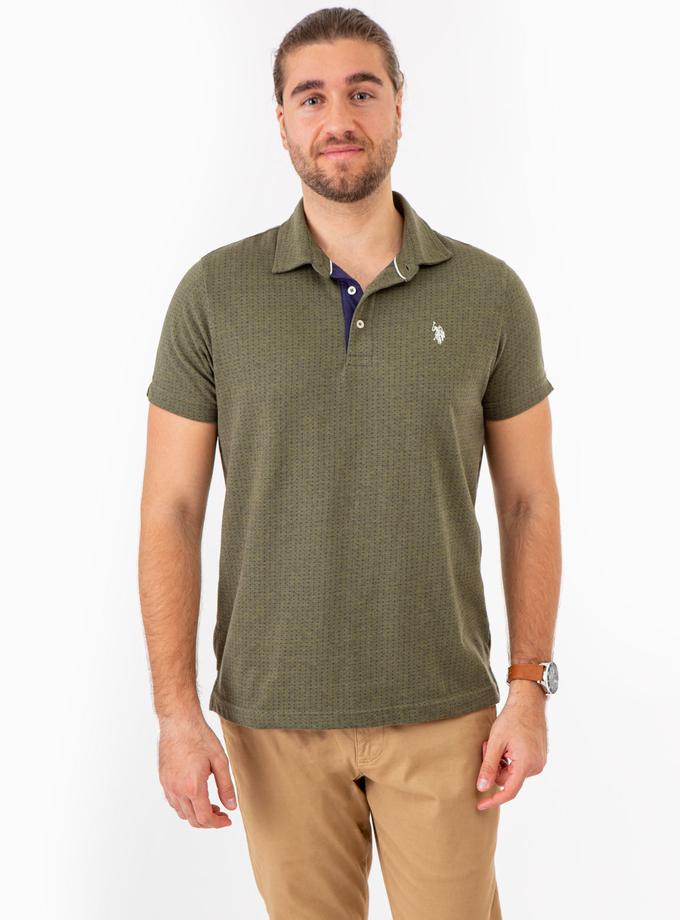 USPA JACQUARD PATTERN JERSEY POLO SHIRT High Quality