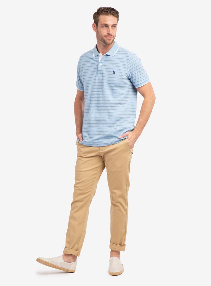 USPA JACQUARD STRIPE JERSEY POLO SHIRT High Quality