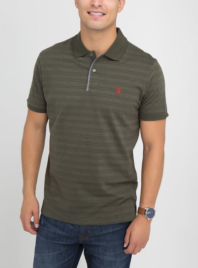 USPA JACQUARD STRIPED POLO SHIRT Best Price