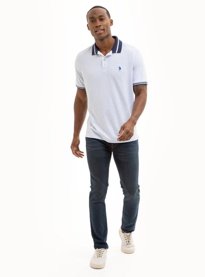 USPA JACQUARD TEXTURED JERSEY POLO SHIRT Free shipping