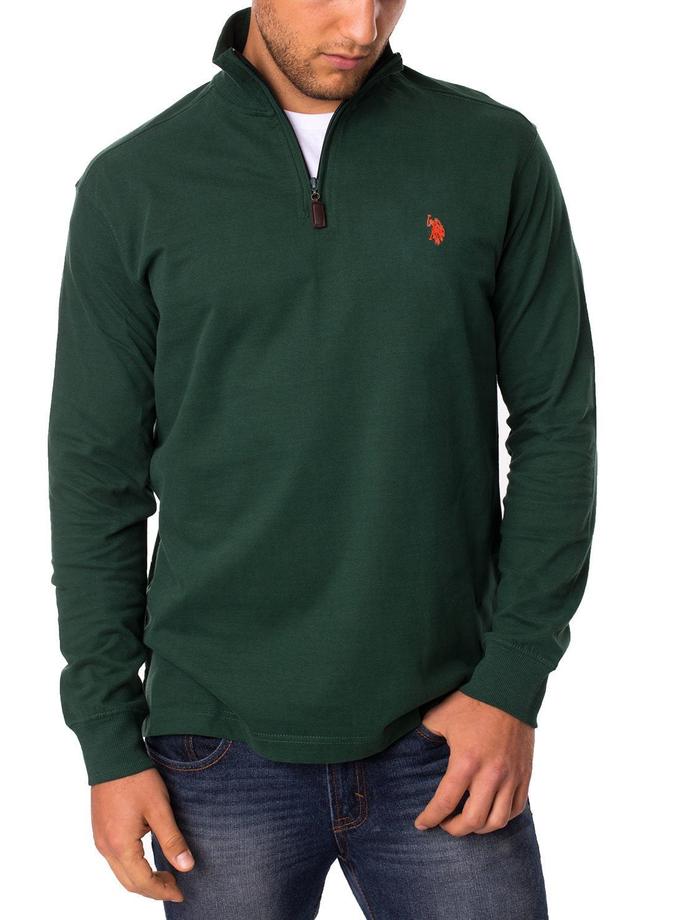 USPA Jersey 1/4 Zip Mock Neck Sweatshirt Best Seller