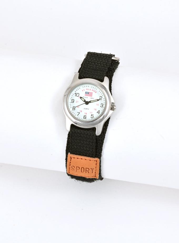 USPA JUNIOR BLACK NYLON FASTWRAP WATCH New Arrival