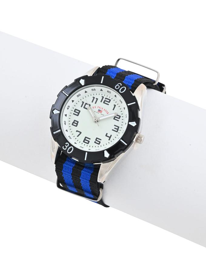 USPA JUNIOR BLUE STRIPE NYLON STRAP WATCH Best Seller