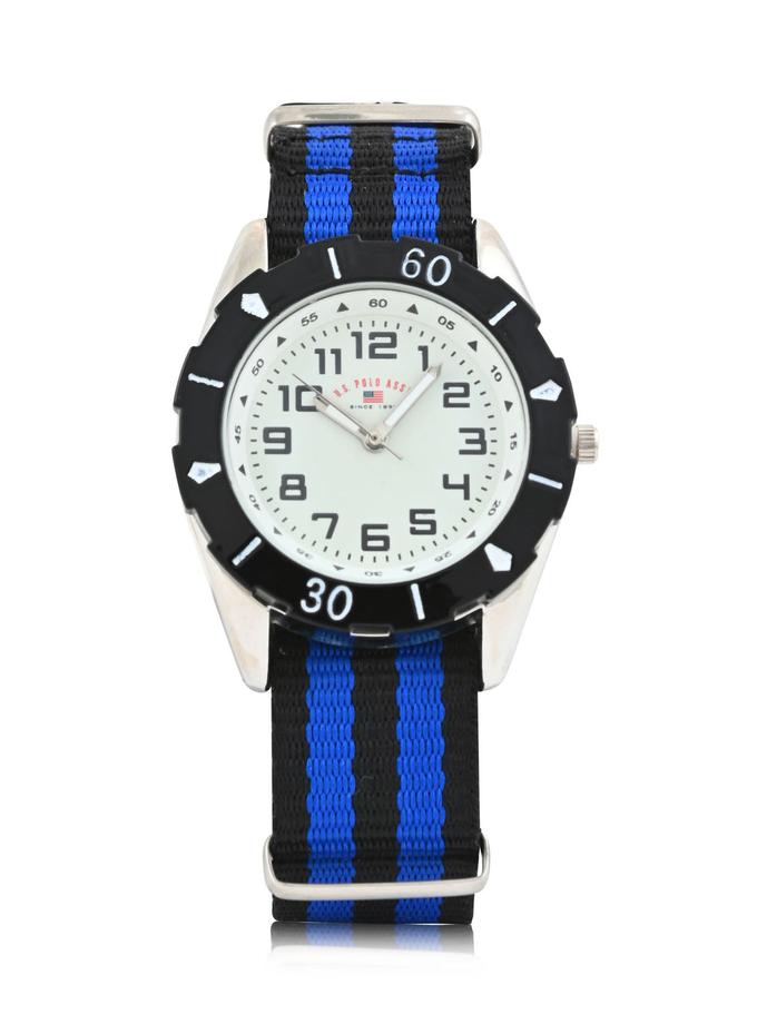 USPA JUNIOR BLUE STRIPE NYLON STRAP WATCH Best Seller