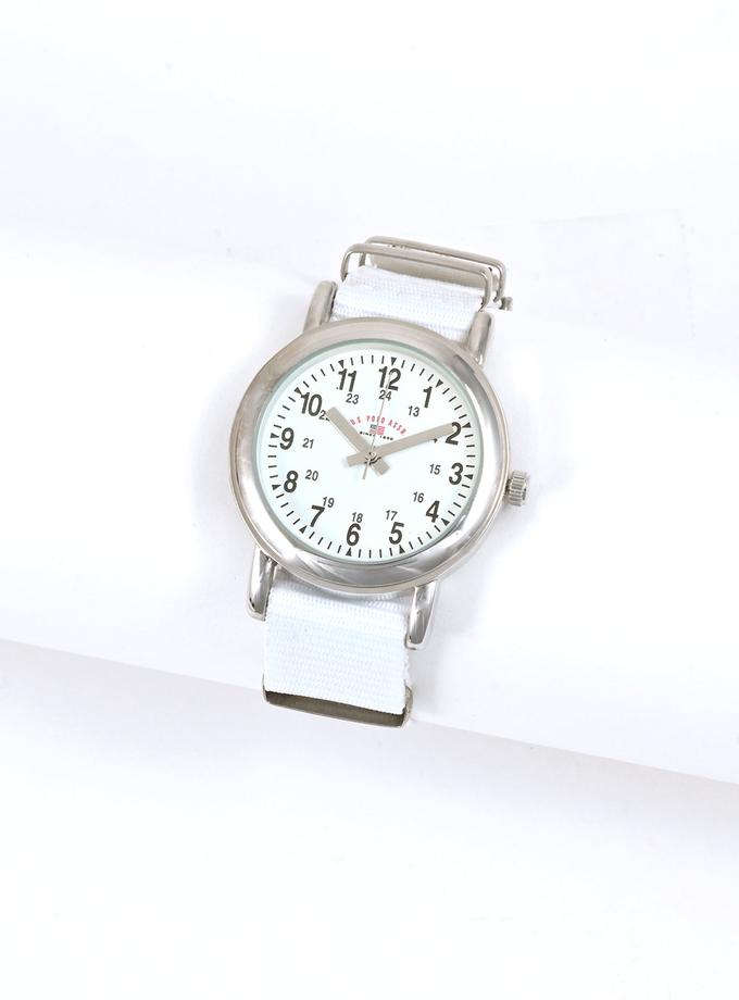 USPA JUNIOR WHITE NYLON STRAP WATCH On Sale