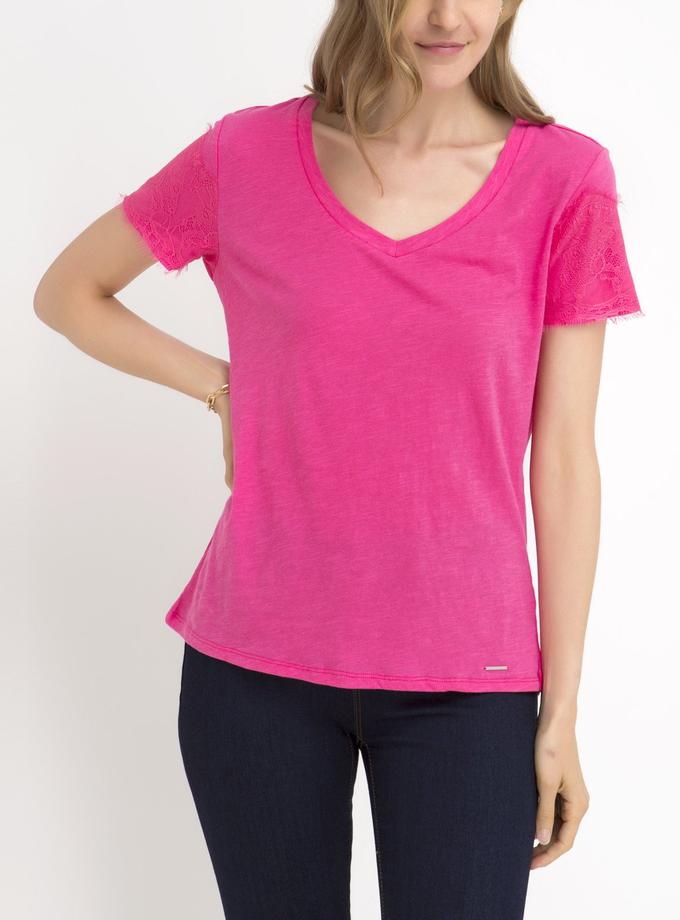 USPA LACE SLEEVE V-NECK T-SHIRT Best Buy