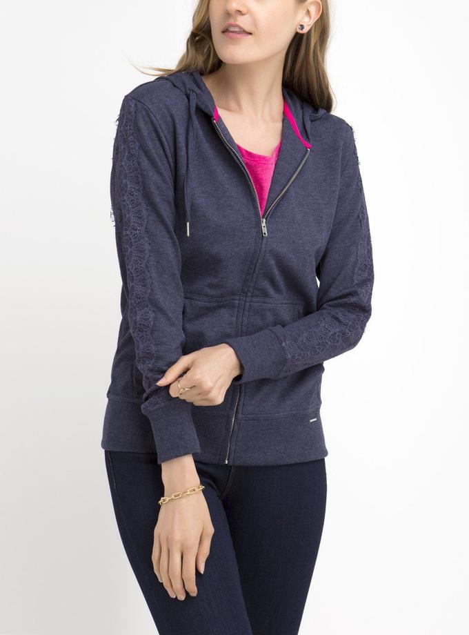 USPA LACE SLEEVE ZIP UP HOODIE Best Price