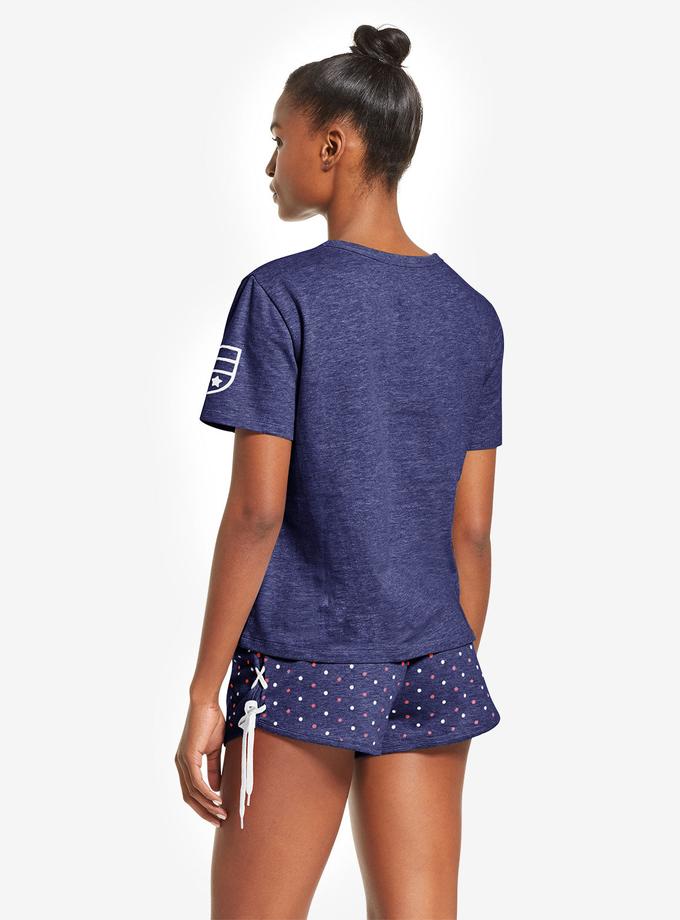 USPA LACE UP DOT PRINT SHORTS SET High Quality