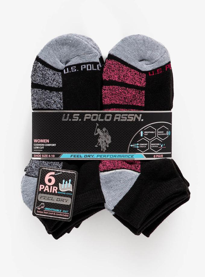 USPA LADIES 6PK LOWCUT PERFORMANCE SOCKS Best Price