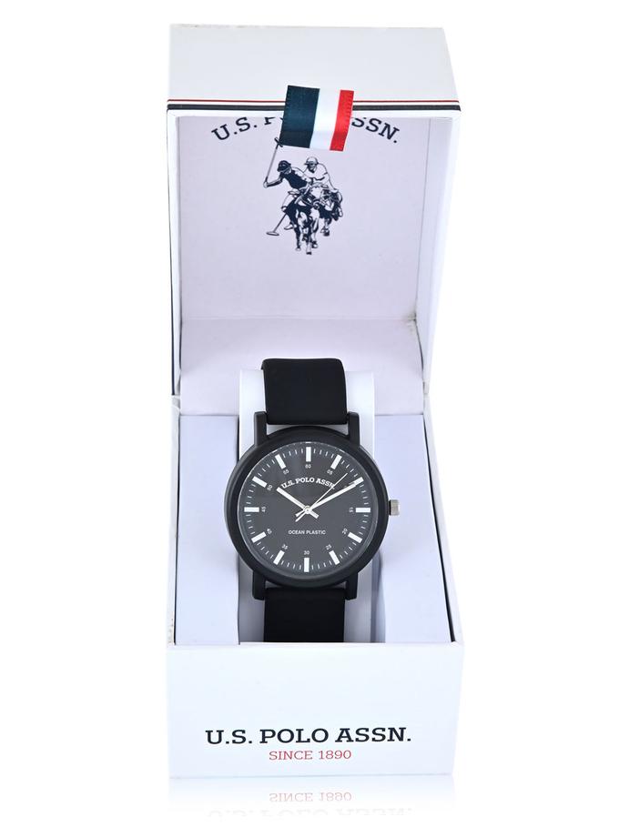 USPA LADIES BLACK CLASSIC STRAP ANALOG WATCH For Sale