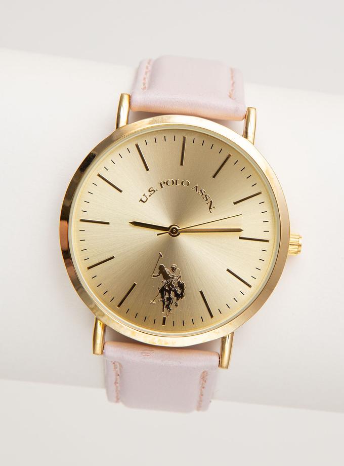 USPA LADIES CLASSIC PINK STRAP WATCH For Sale