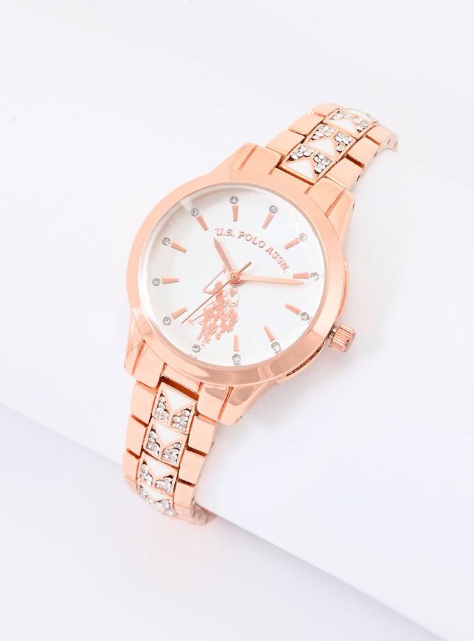 USPA LADIES EMBELLISHED DECO ANALOG WATCH New Arrival