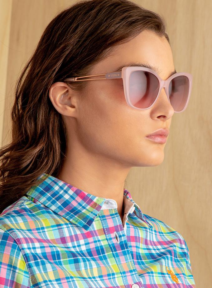 USPA LADIES GEOMETRIC CAT-EYE SUNGLASSES On Sale