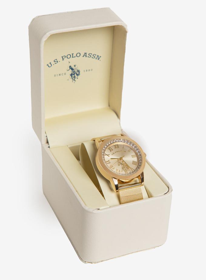 USPA LADIES GOLDTONE MESH BRACELET WATCH New Arrival