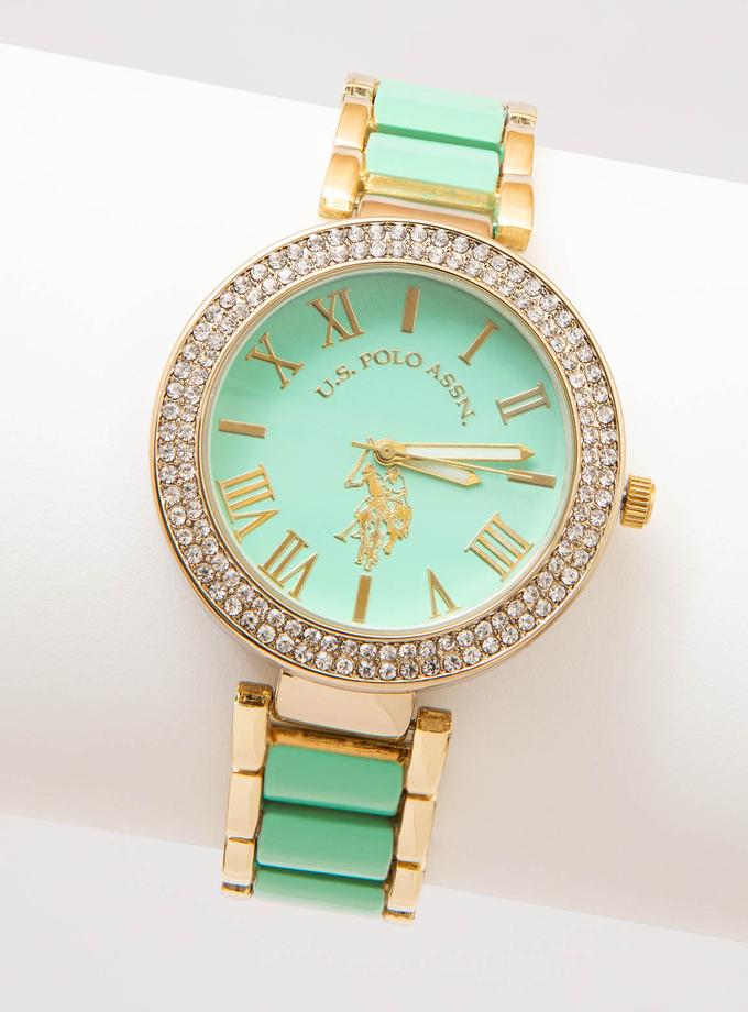 USPA LADIES MINT LINK EMBELLISHED WATCH Best Price