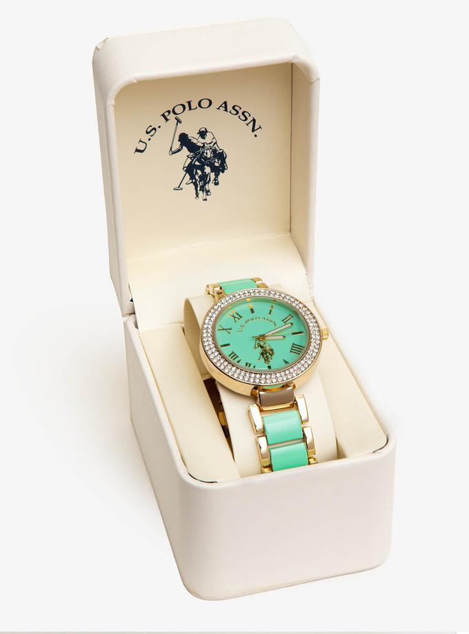 USPA LADIES MINT LINK EMBELLISHED WATCH Best Price