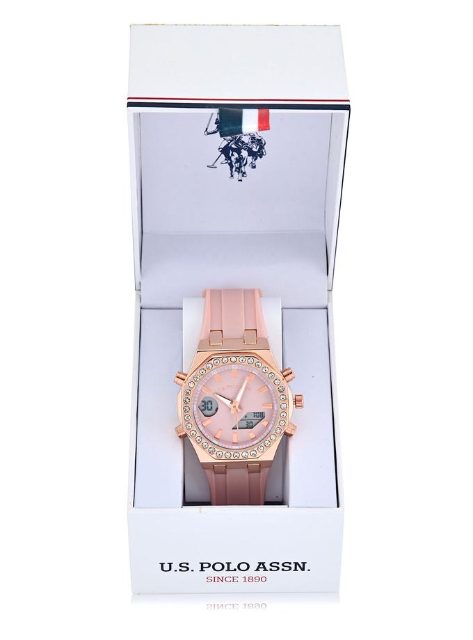 USPA LADIES PINK EMBELLISHED ANA DIGI WATCH Best Price