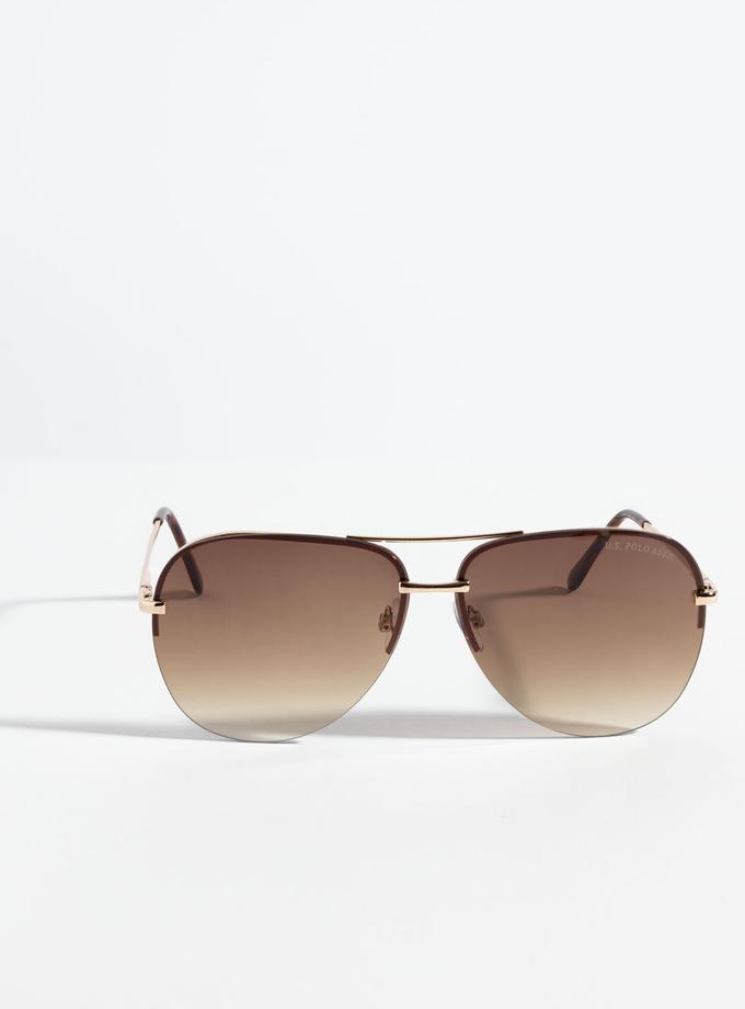 USPA LADIES RIMLESS AVIATOR METAL SUNGLASSES Same Day Delivery