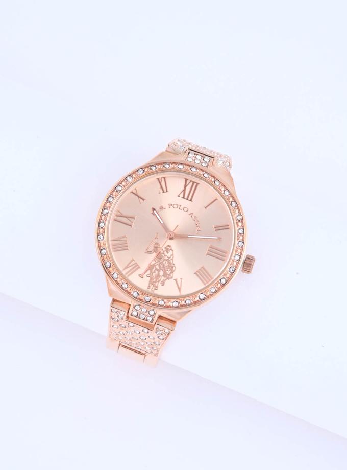 USPA LADIES ROSE GOLD ANALOG BRACELET WATCH For Sale